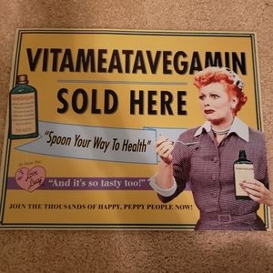 Metal I Love Lucy Vitameatavegain sign